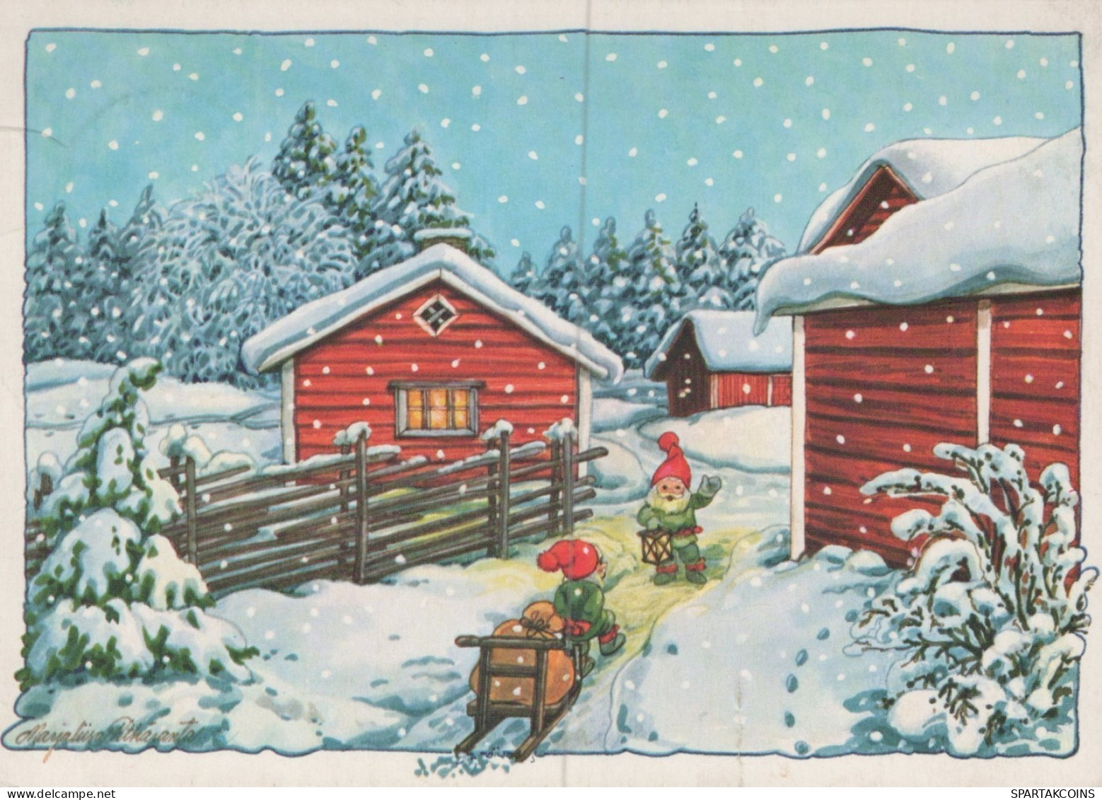 BABBO NATALE Natale Vintage Cartolina CPSM #PAK992.A - Santa Claus