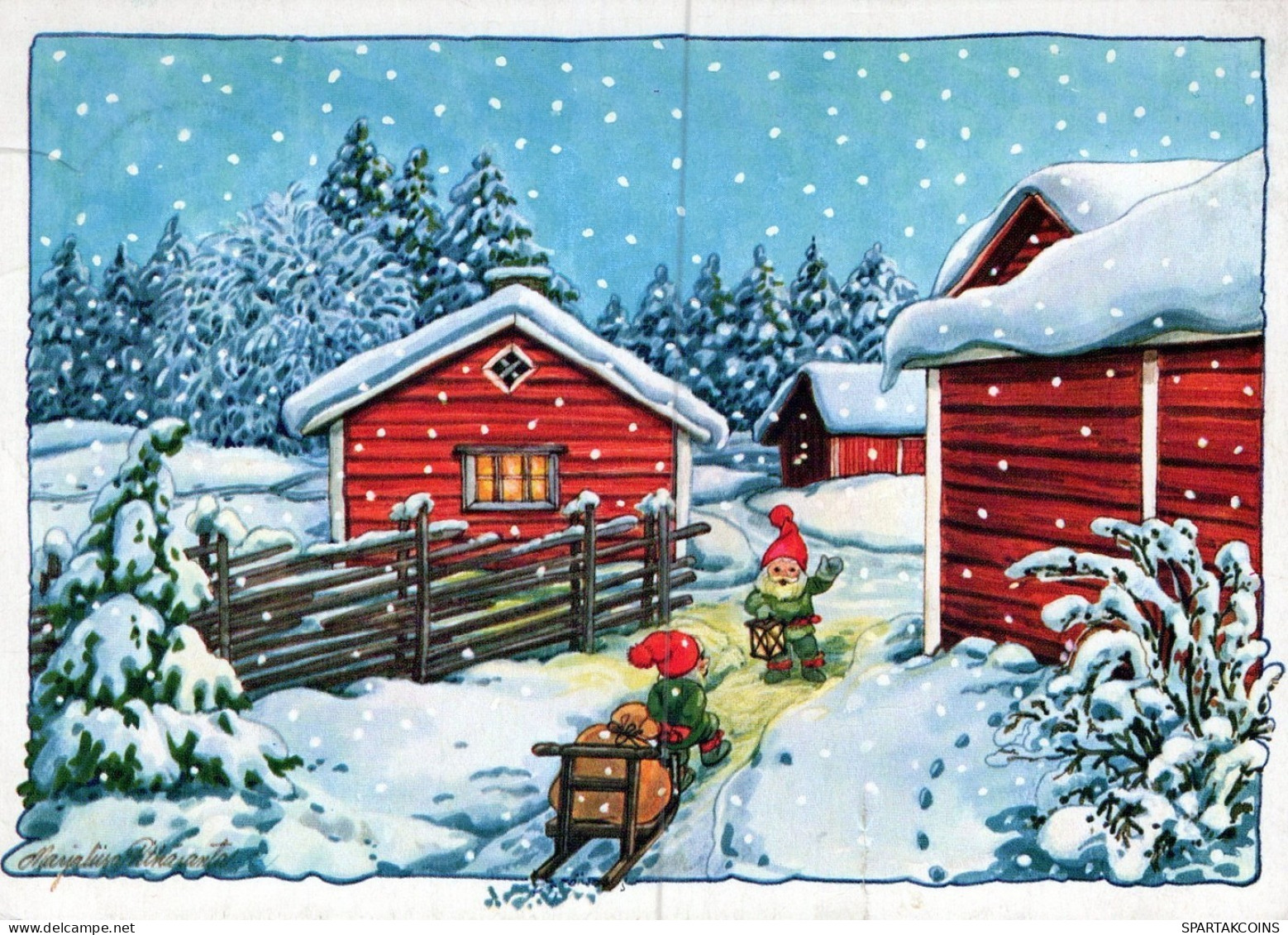 BABBO NATALE Natale Vintage Cartolina CPSM #PAK992.A - Santa Claus