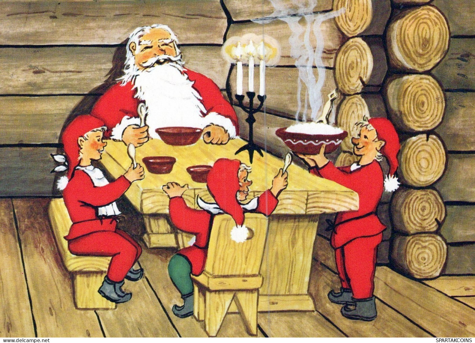 BABBO NATALE Natale Vintage Cartolina CPSM #PAK910.A - Santa Claus