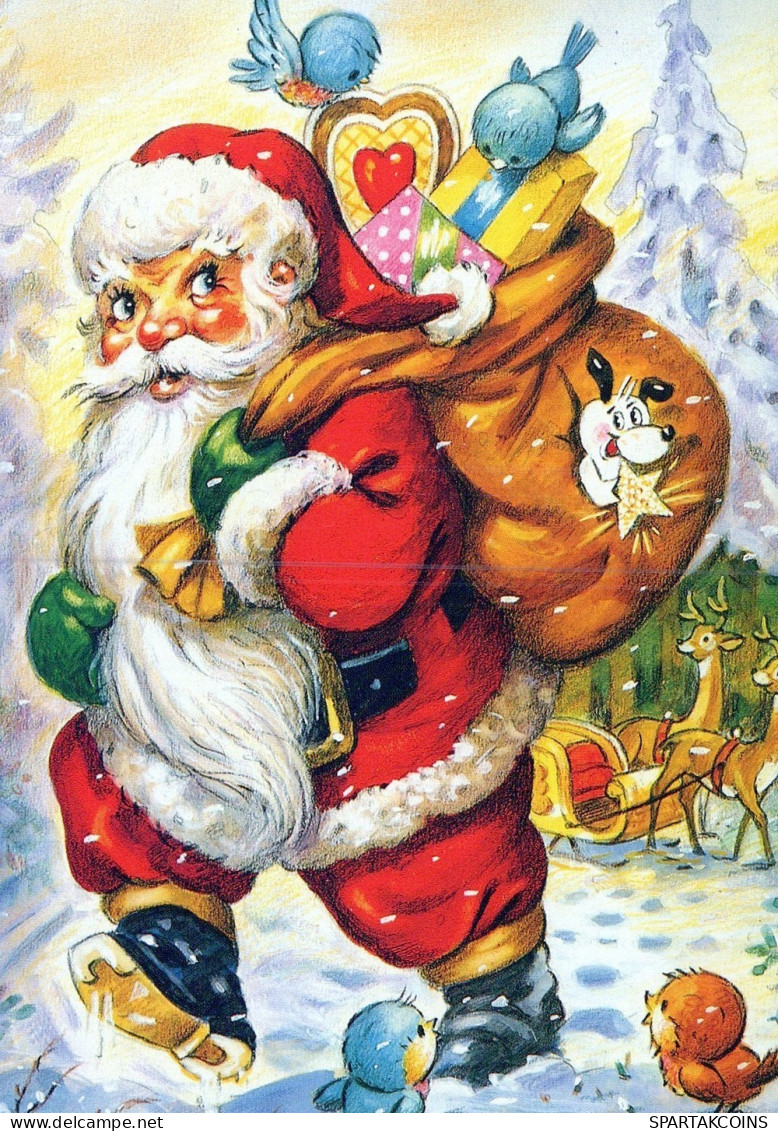 SANTA CLAUS CHRISTMAS Holidays Vintage Postcard CPSM #PAK844.A - Santa Claus