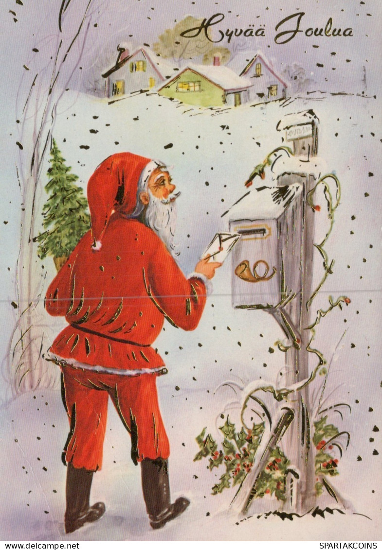 WEIHNACHTSMANN SANTA CLAUS WEIHNACHTSFERIEN Vintage Postkarte CPSM #PAK813.A - Santa Claus