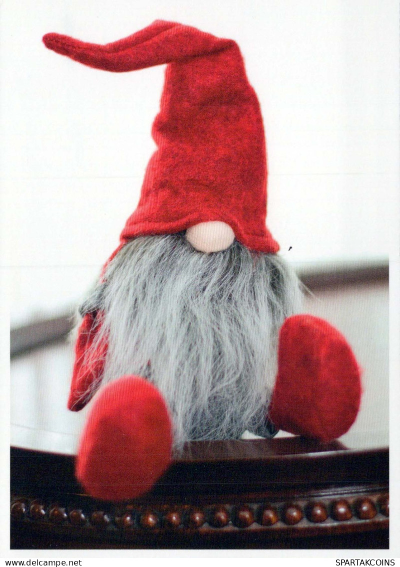BABBO NATALE Buon Anno Natale GNOME Vintage Cartolina CPSM #PBL675.A - Santa Claus