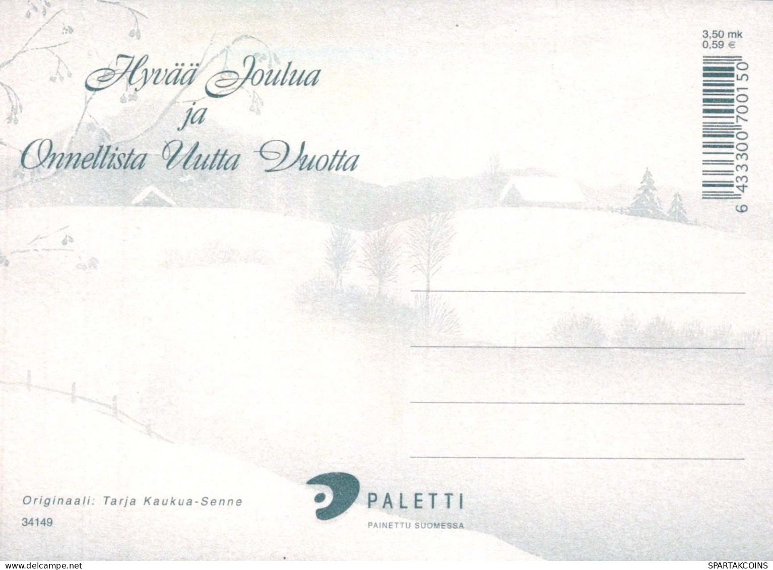 BABBO NATALE Buon Anno Natale GNOME Vintage Cartolina CPSM #PBL685.A - Santa Claus
