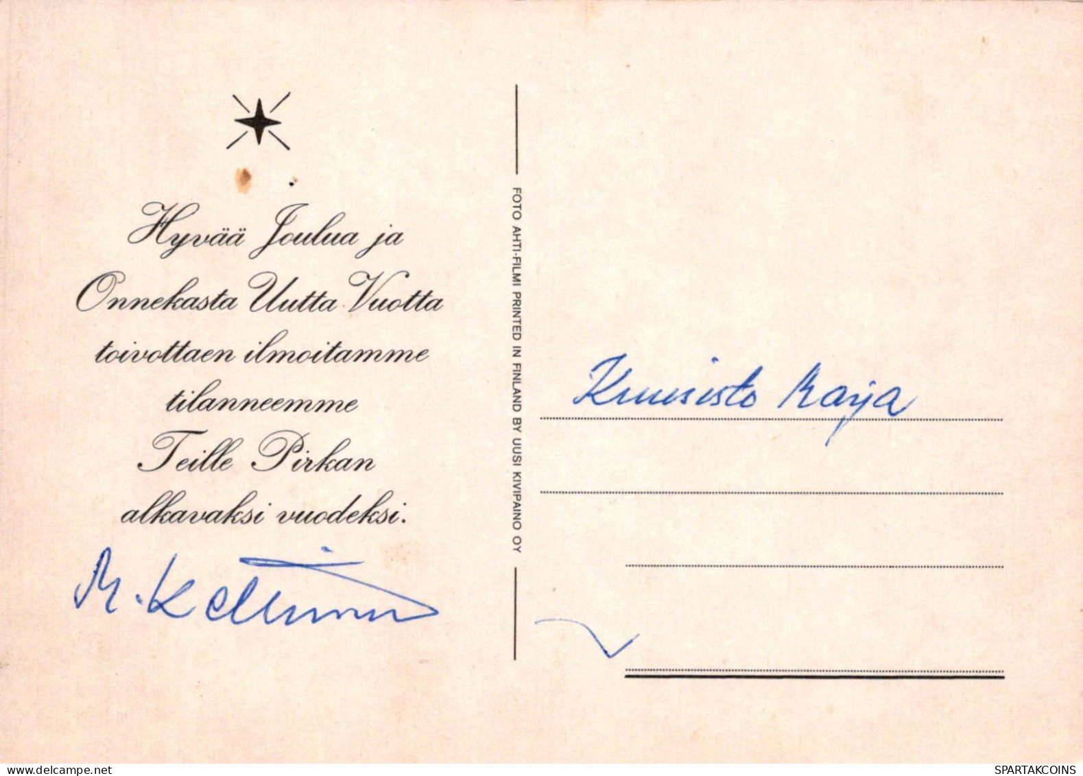 SANTA CLAUS Happy New Year Christmas GNOME Vintage Postcard CPSM #PBL698.A - Santa Claus