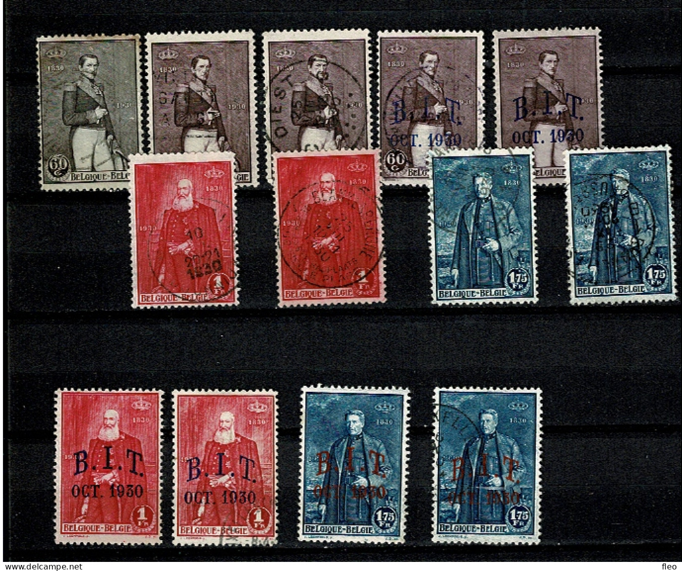1930 302 303 304 306 & 307 (LOT TIMBRES° 13x °) EEUWFEEST & B.I.T - Usados