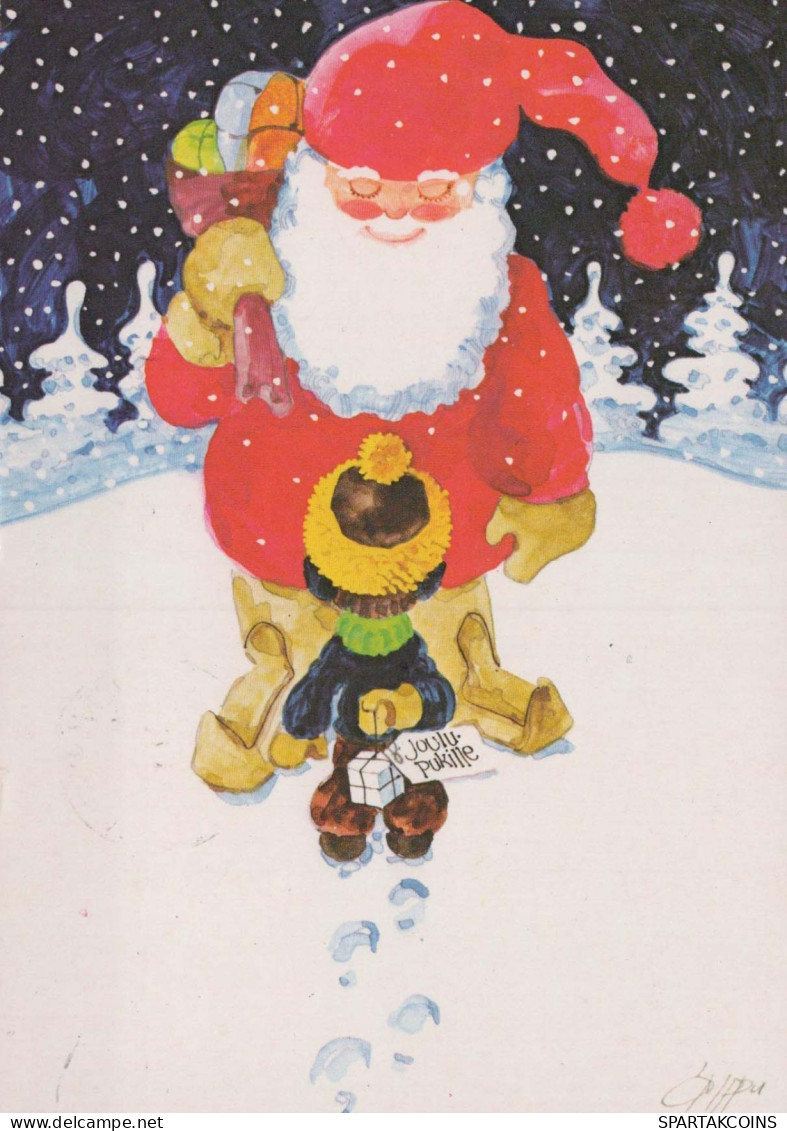 SANTA CLAUS Happy New Year Christmas Vintage Postcard CPSM #PBL533.A - Santa Claus