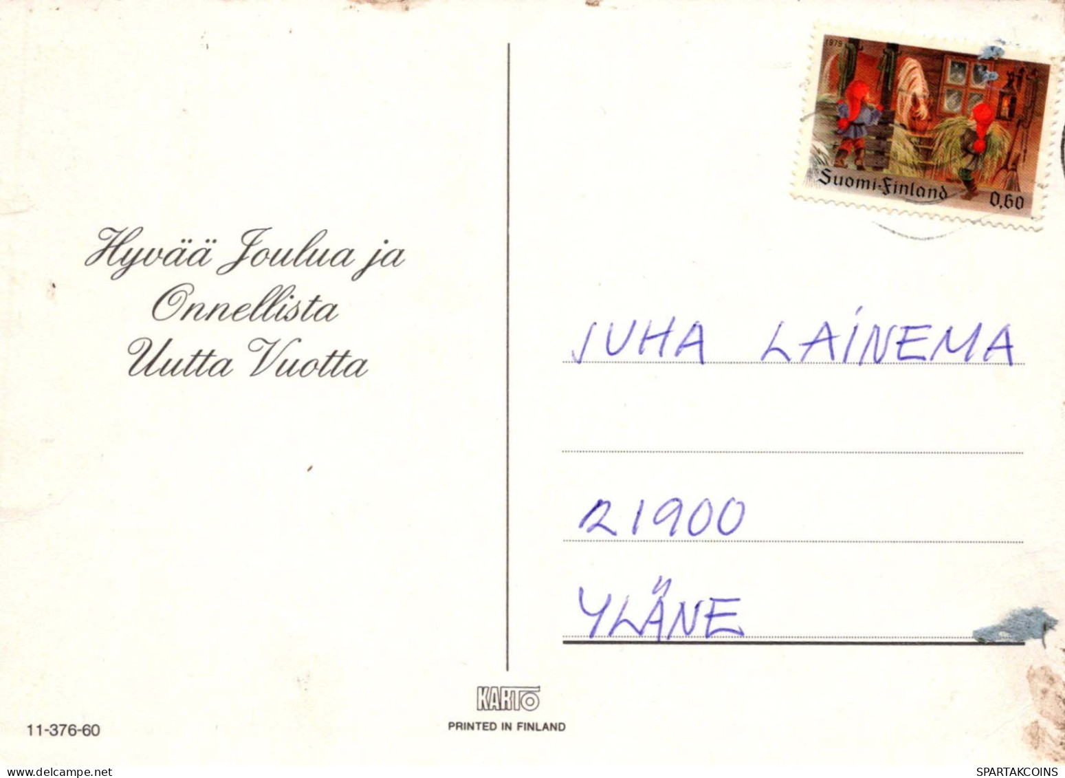 PAPÁ NOEL Feliz Año Navidad Vintage Tarjeta Postal CPSM #PBL469.A - Santa Claus
