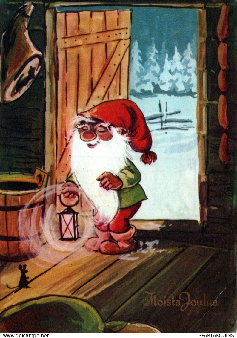 BABBO NATALE Buon Anno Natale Vintage Cartolina CPSM #PBL445.A - Santa Claus