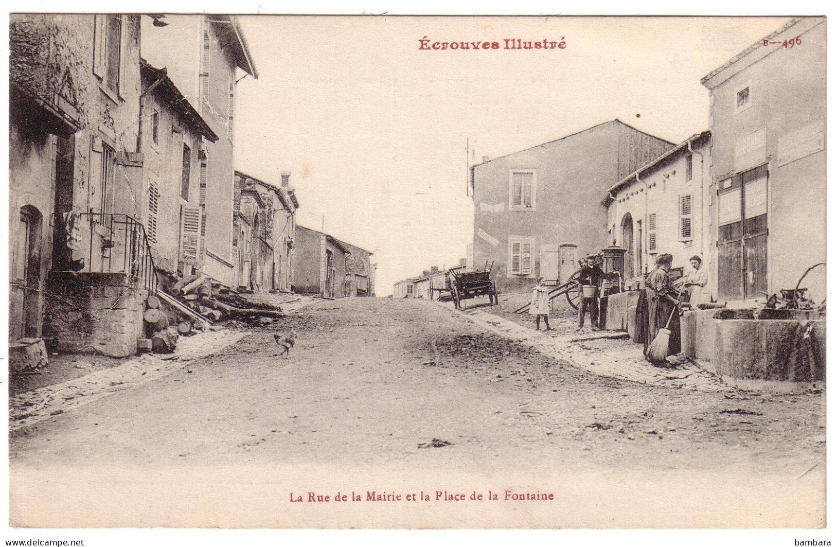 ECROUVES - Rue De La Mairie Et Place De La Fontaine - Autres & Non Classés