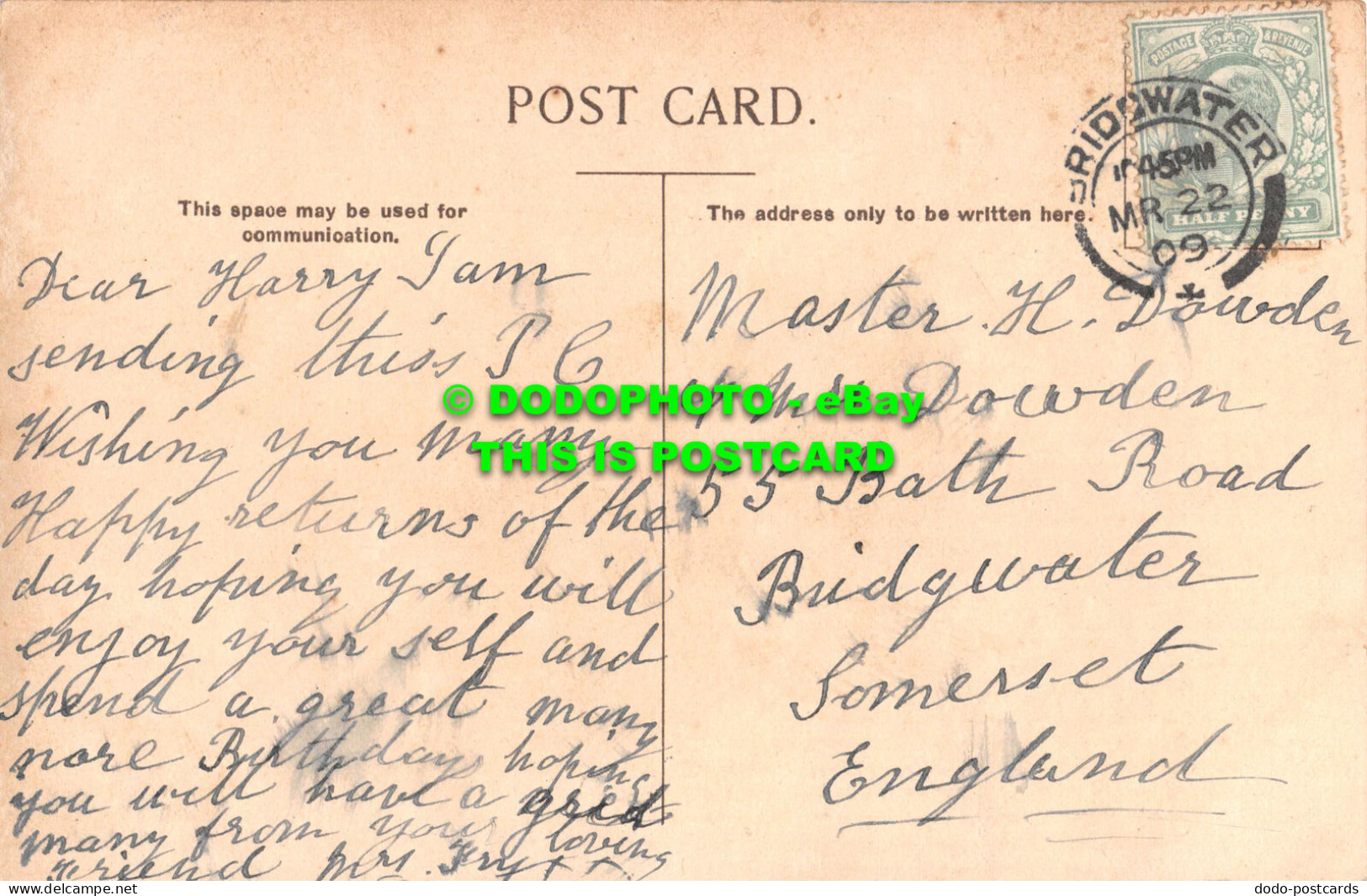 R549519 Sincere Greetings. Flowers. Postcard. 1909 - World