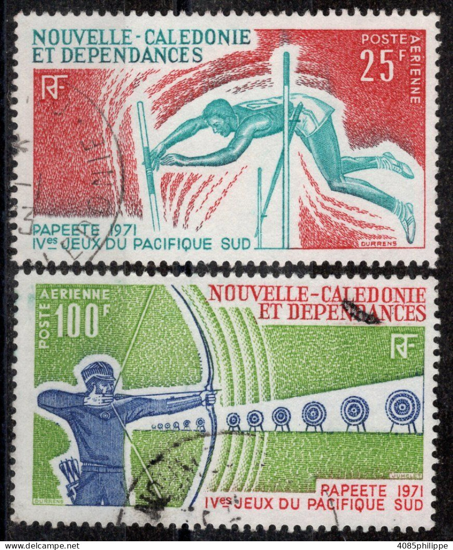 Nvelle CALEDONIE Timbres-Poste Aérienne N°122 & 123 Oblitérés TB Cote : 9€10 - Usati