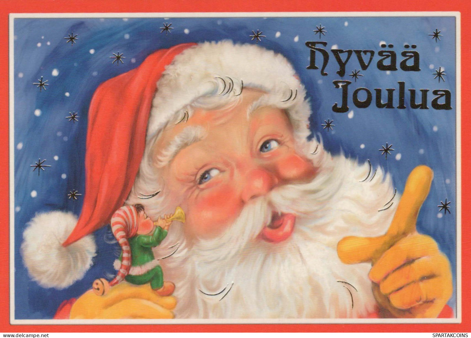 WEIHNACHTSMANN SANTA CLAUS Neujahr Weihnachten Vintage Ansichtskarte Postkarte CPSM #PBB131.A - Santa Claus