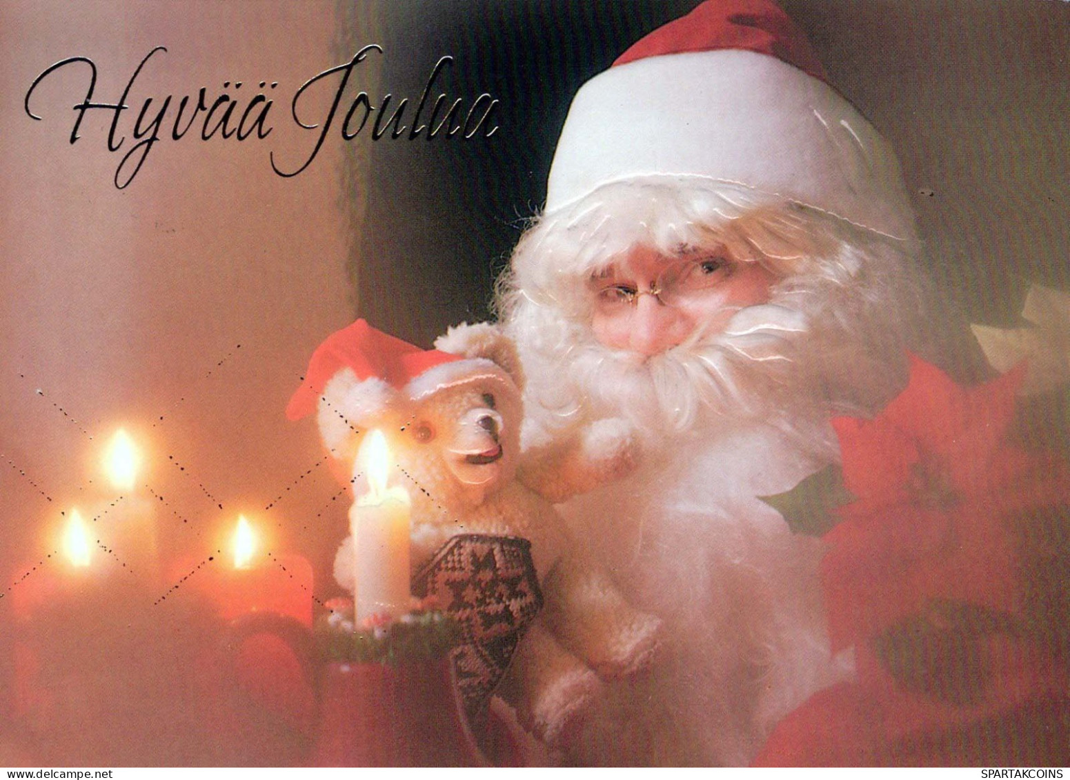 PAPÁ NOEL Feliz Año Navidad Vintage Tarjeta Postal CPSM #PBB093.A - Santa Claus