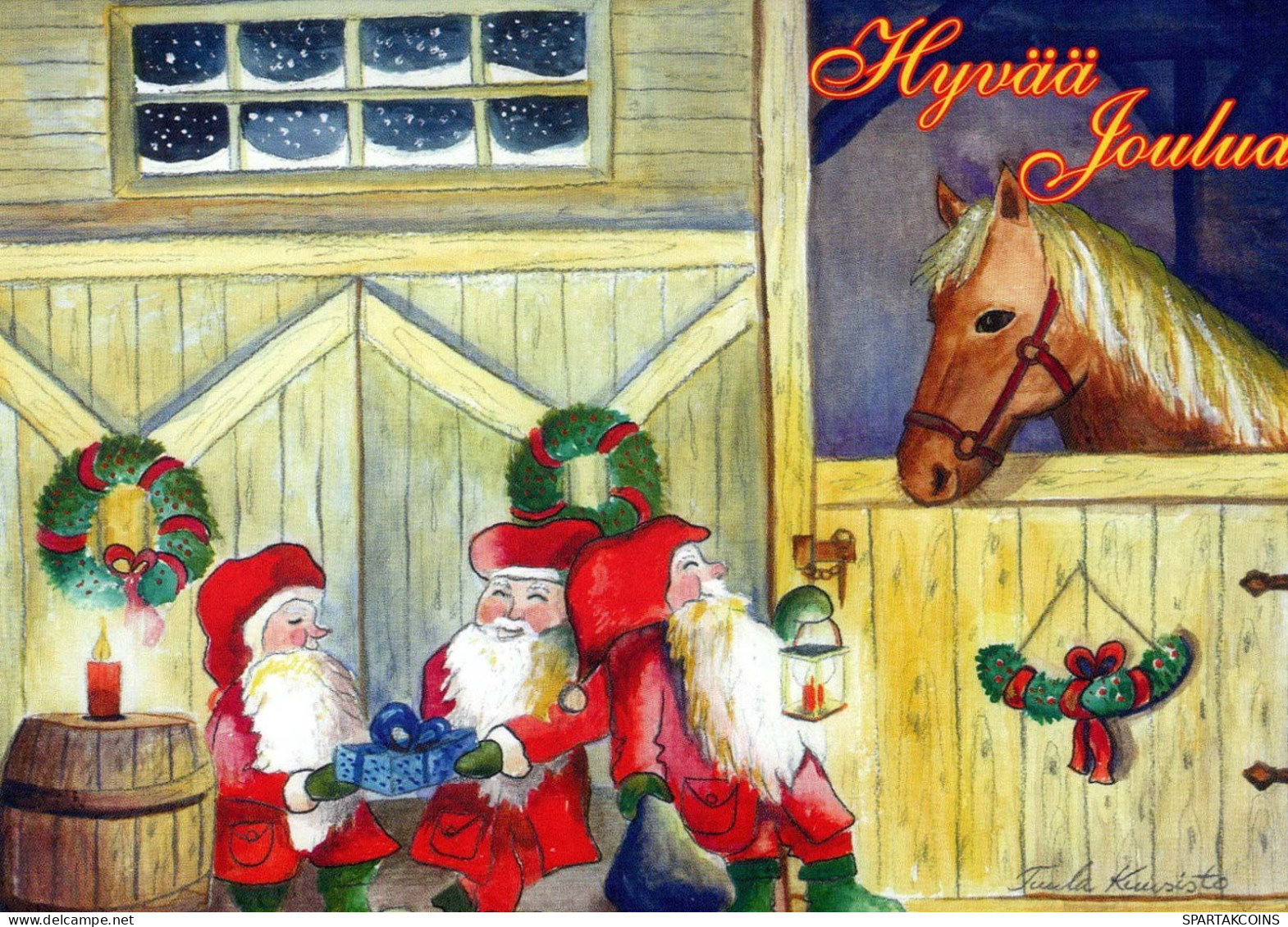 SANTA CLAUS Happy New Year Christmas Vintage Postcard CPSM #PBB132.A - Santa Claus