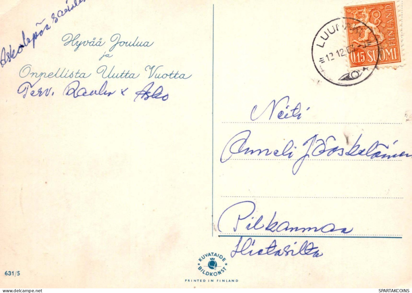 PAPÁ NOEL Feliz Año Navidad GNOMO Vintage Tarjeta Postal CPSM #PBA977.A - Santa Claus
