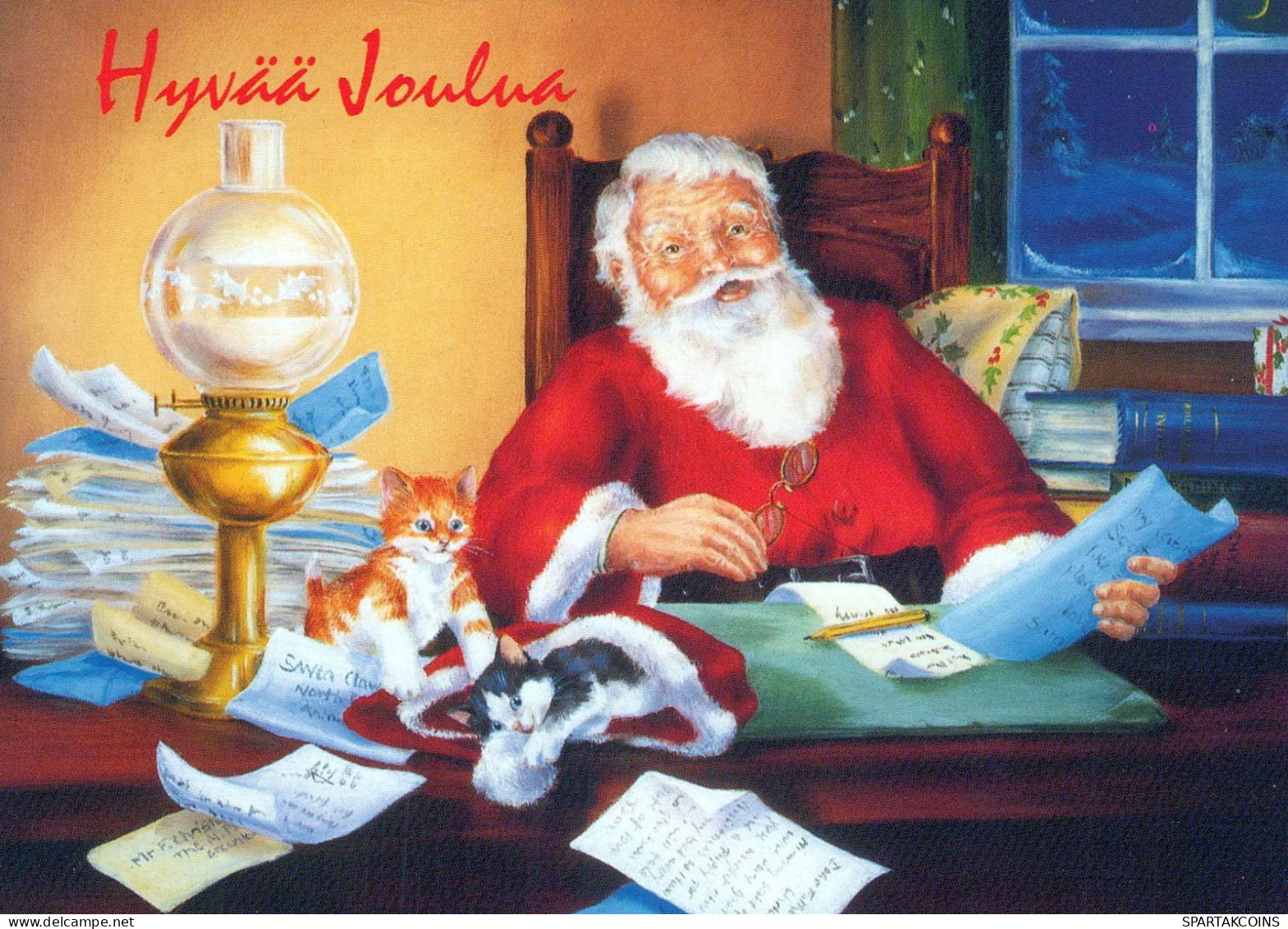 PÈRE NOËL Bonne Année Noël Vintage Carte Postale CPSM #PBB070.A - Santa Claus