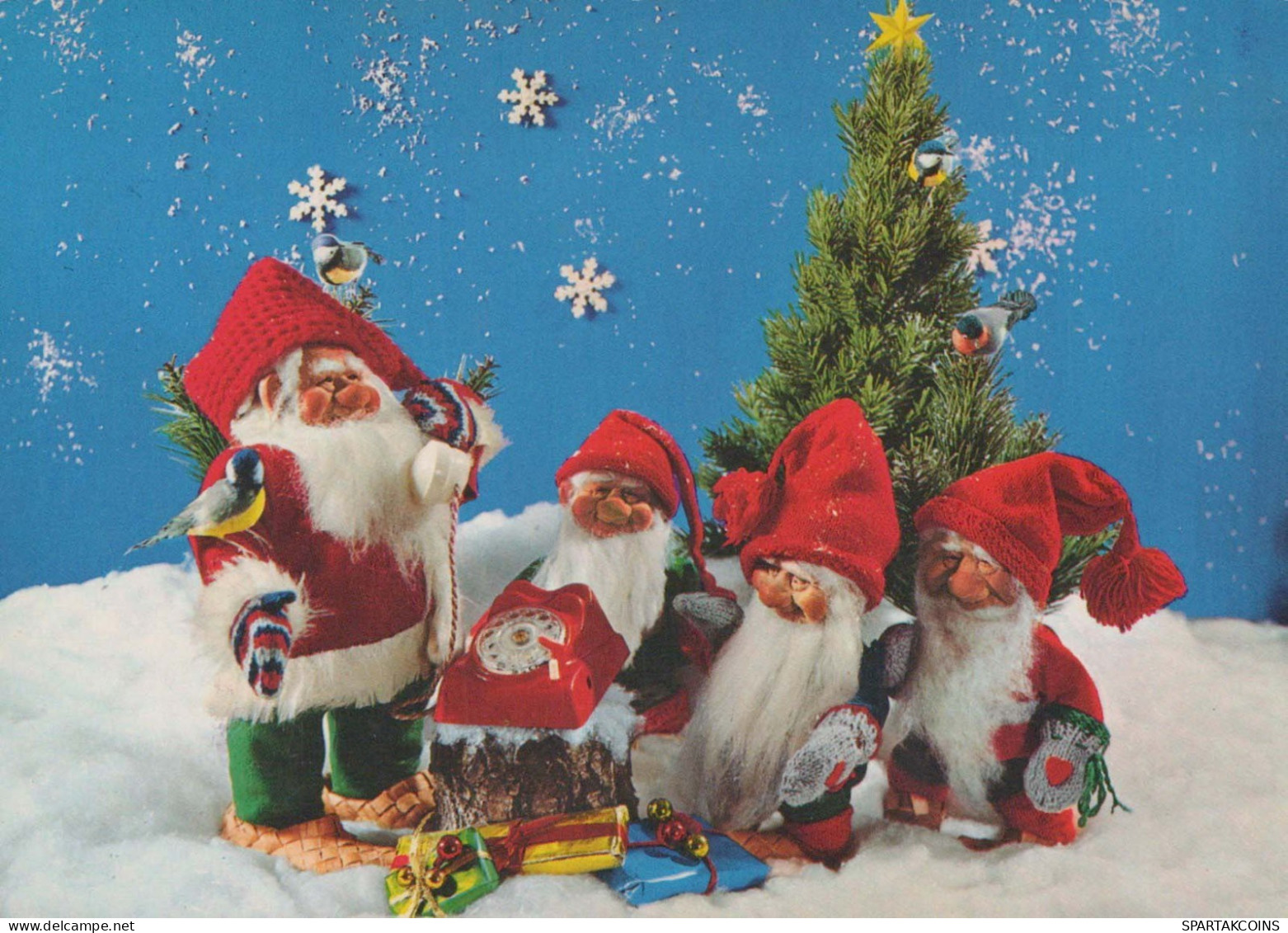 SANTA CLAUS Happy New Year Christmas Vintage Postcard CPSM #PBB012.A - Santa Claus