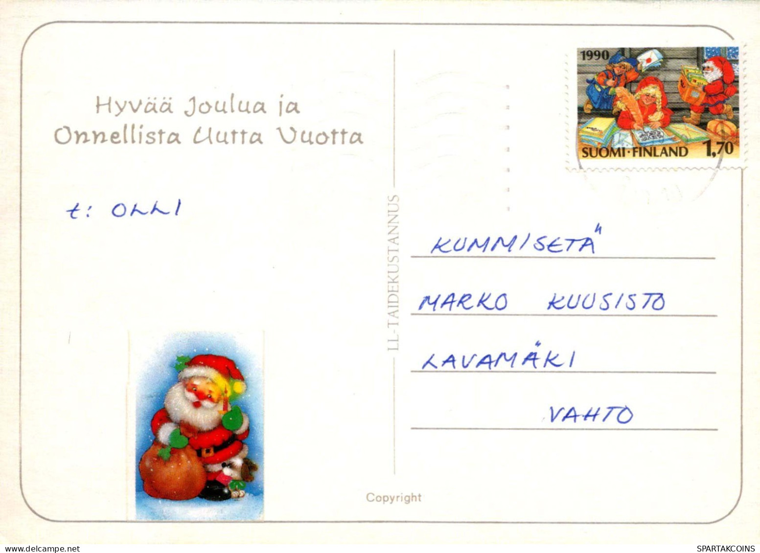 WEIHNACHTSMANN SANTA CLAUS Neujahr Weihnachten GNOME Vintage Ansichtskarte Postkarte CPSM #PBA920.A - Santa Claus