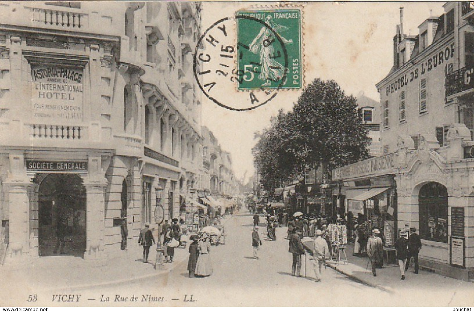 OP 4-(03) VICHY - LA RUE DE NIMES - SOCIETE GENERALE - COMMERCES - ANIMATION - 2 SCANS - Vichy