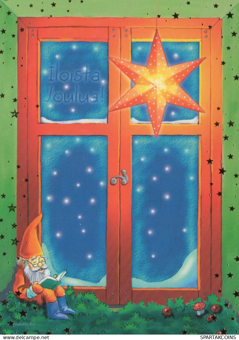 WEIHNACHTSMANN SANTA CLAUS Neujahr Weihnachten GNOME Vintage Ansichtskarte Postkarte CPSM #PAZ904.A - Santa Claus