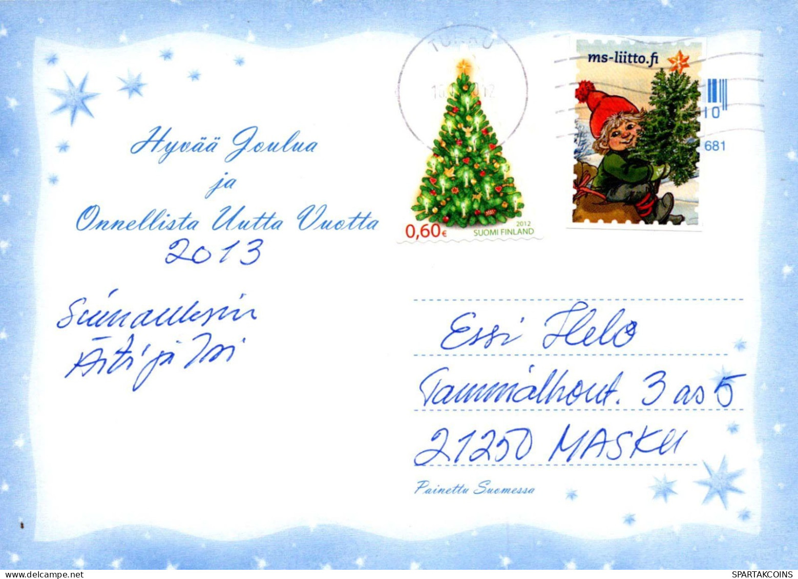WEIHNACHTSMANN SANTA CLAUS Neujahr Weihnachten GNOME Vintage Ansichtskarte Postkarte CPSM #PAZ904.A - Santa Claus