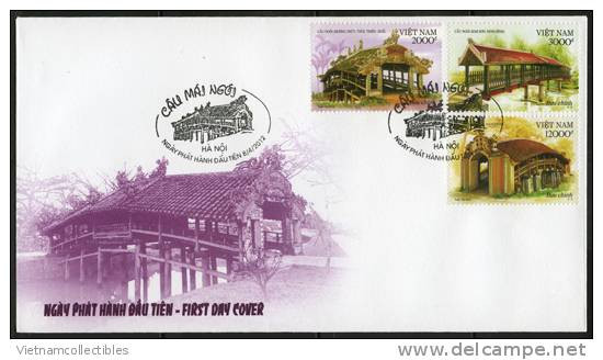 FDC Vietnam Viet Nam Cover 2012 : Roofed Bridge / Bridges (Ms1019) - Vietnam