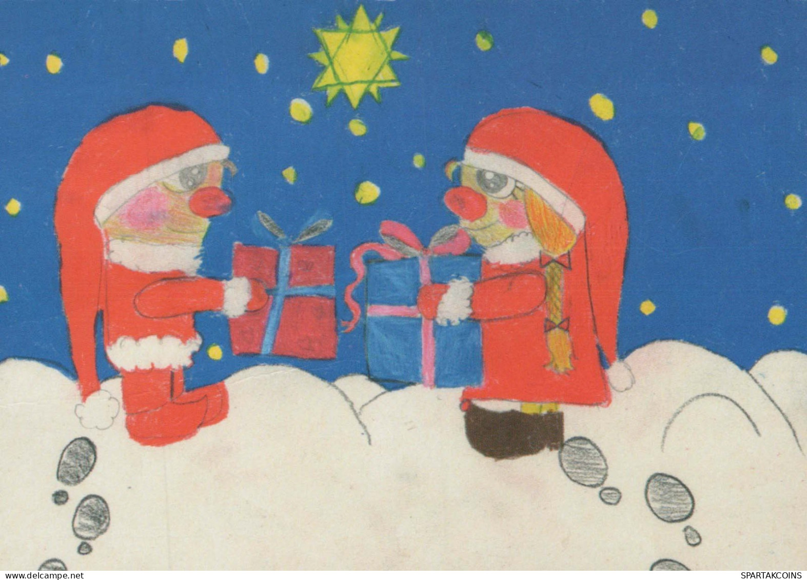PÈRE NOËL Bonne Année Noël GNOME Vintage Carte Postale CPSM #PAY587.A - Santa Claus