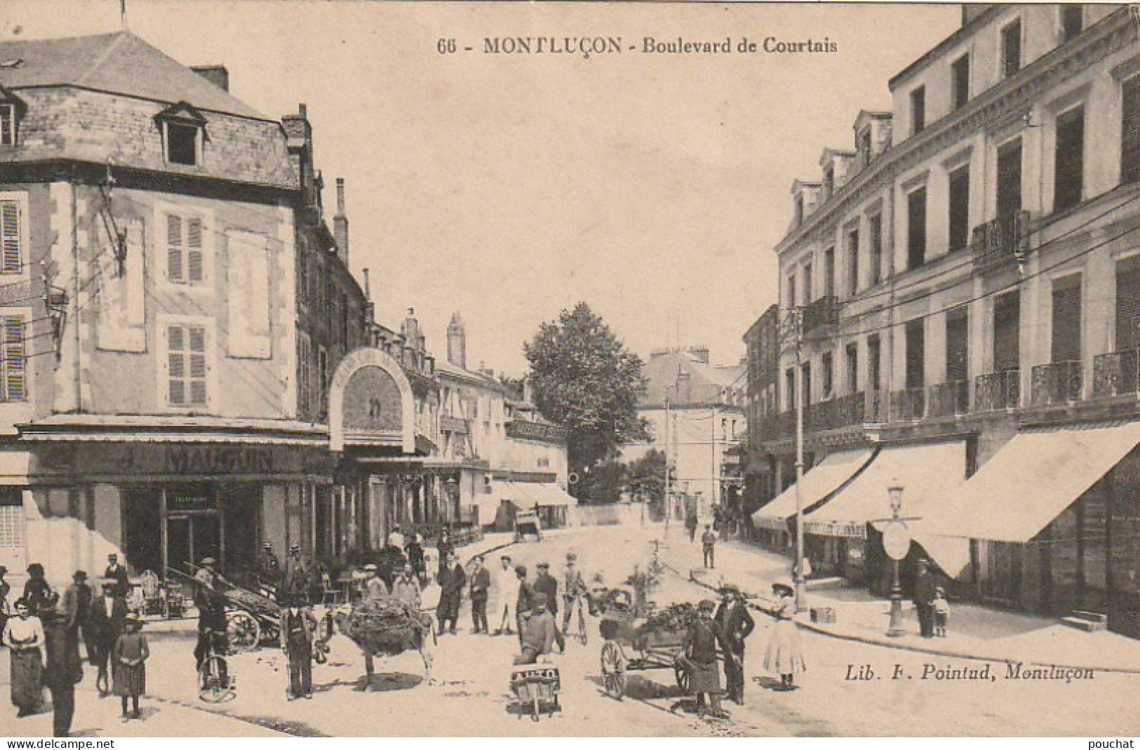 OP 4-(03) MONTLUCON - BOULEVARD DE COURTAIS  - COMMERCES - ANIMATION - 2 SCANS  - Montlucon