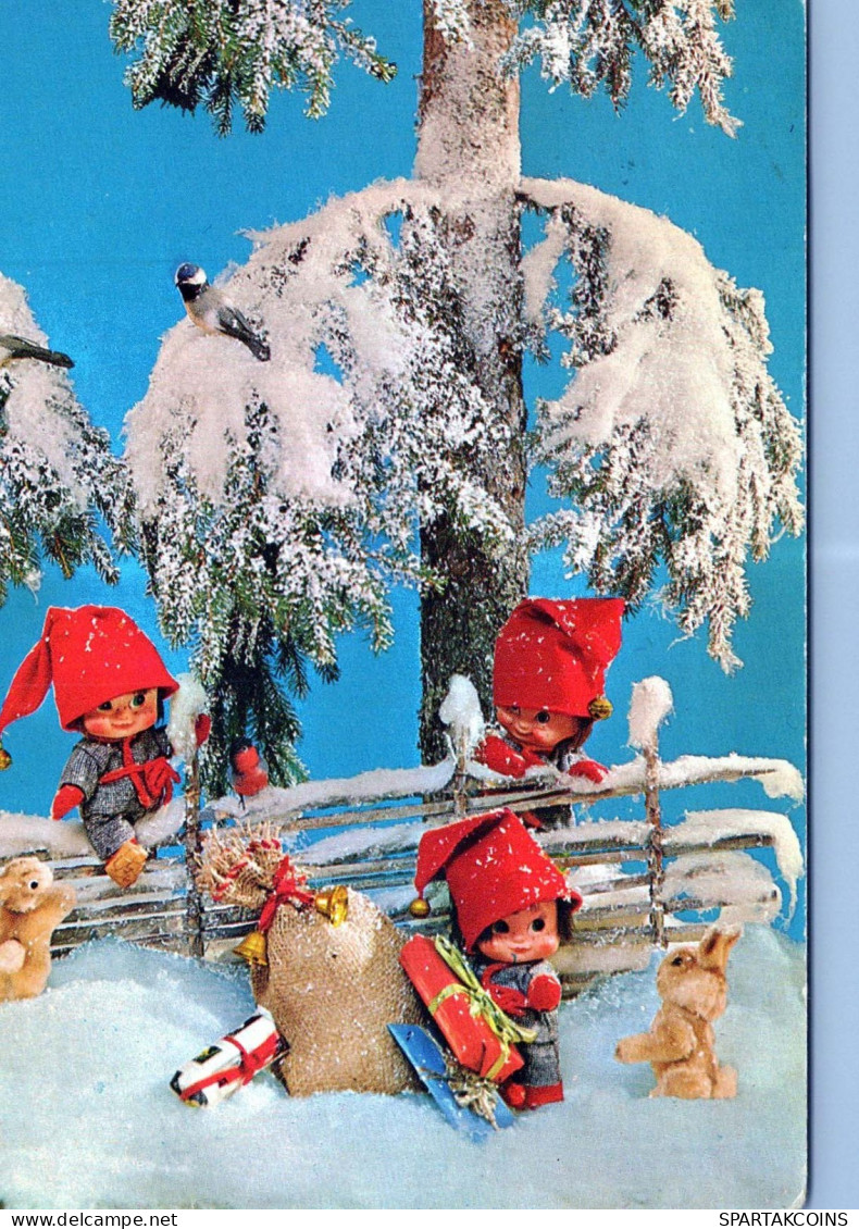WEIHNACHTSMANN SANTA CLAUS Neujahr Weihnachten GNOME Vintage Ansichtskarte Postkarte CPSM #PAY513.A - Santa Claus