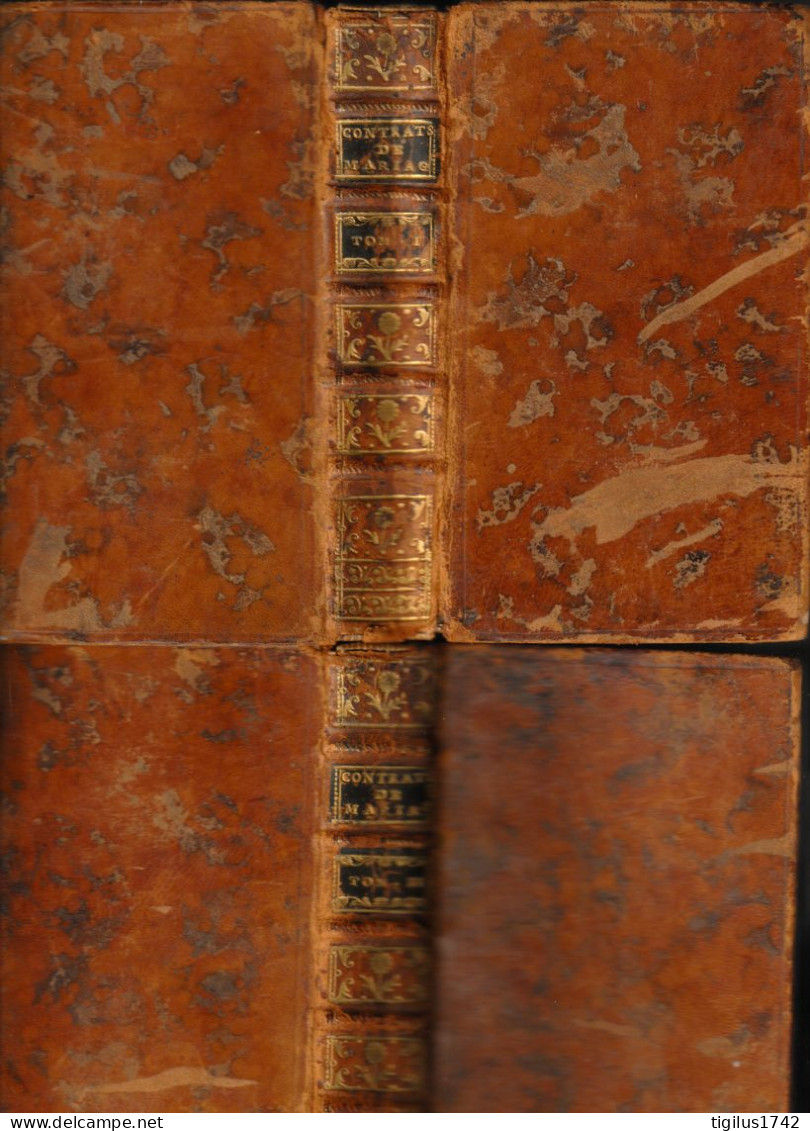 M.J.A. Sérieux. Traité Des Contrats De Mariage. Knapen éd., Paris, 1762, 4ème édition. Tome 1 ET Tome 2 - 1701-1800