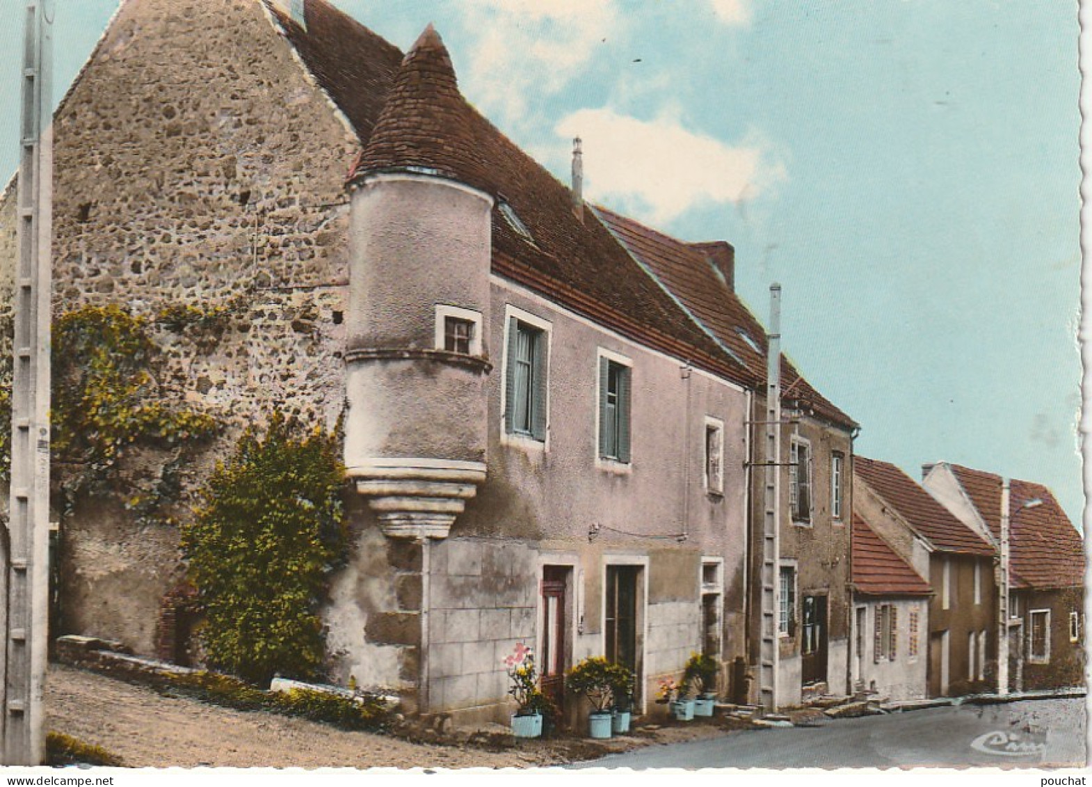 OP 5-(03) CHATEL MONTAGNE - ANCIENNE MAISON BARDONNET DES MARTELS  - CARTE COULEURS - 2 SCANS - Autres & Non Classés