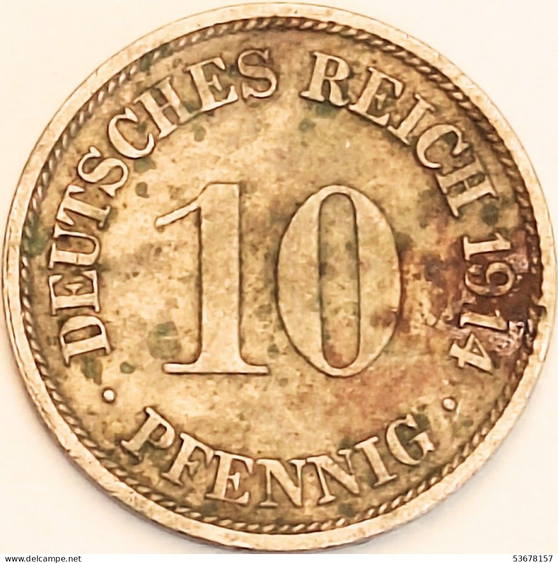 Germany Empire - 10 Pfennig 1914 F, KM# 12 (#4422) - Autres – Europe