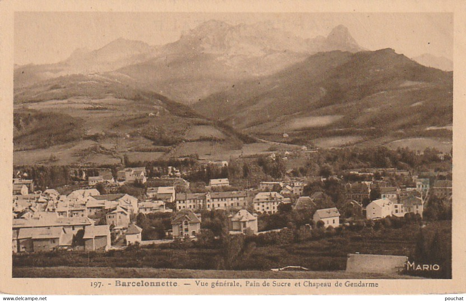 OP 6-(04) BARCELONNETTE - VUE GENERALE , PAIN DE SUCRE ET CHAPEAU DE GENDARME  - 2 SCANS - Barcelonnette