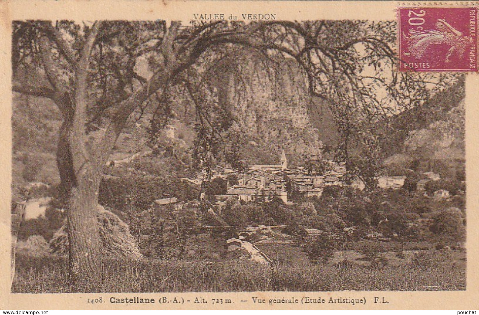 OP 6-(04)  CASTELLANE - VUE GENERALE (ETUDE ARTISTIQUE) - 2 SCANS - Castellane