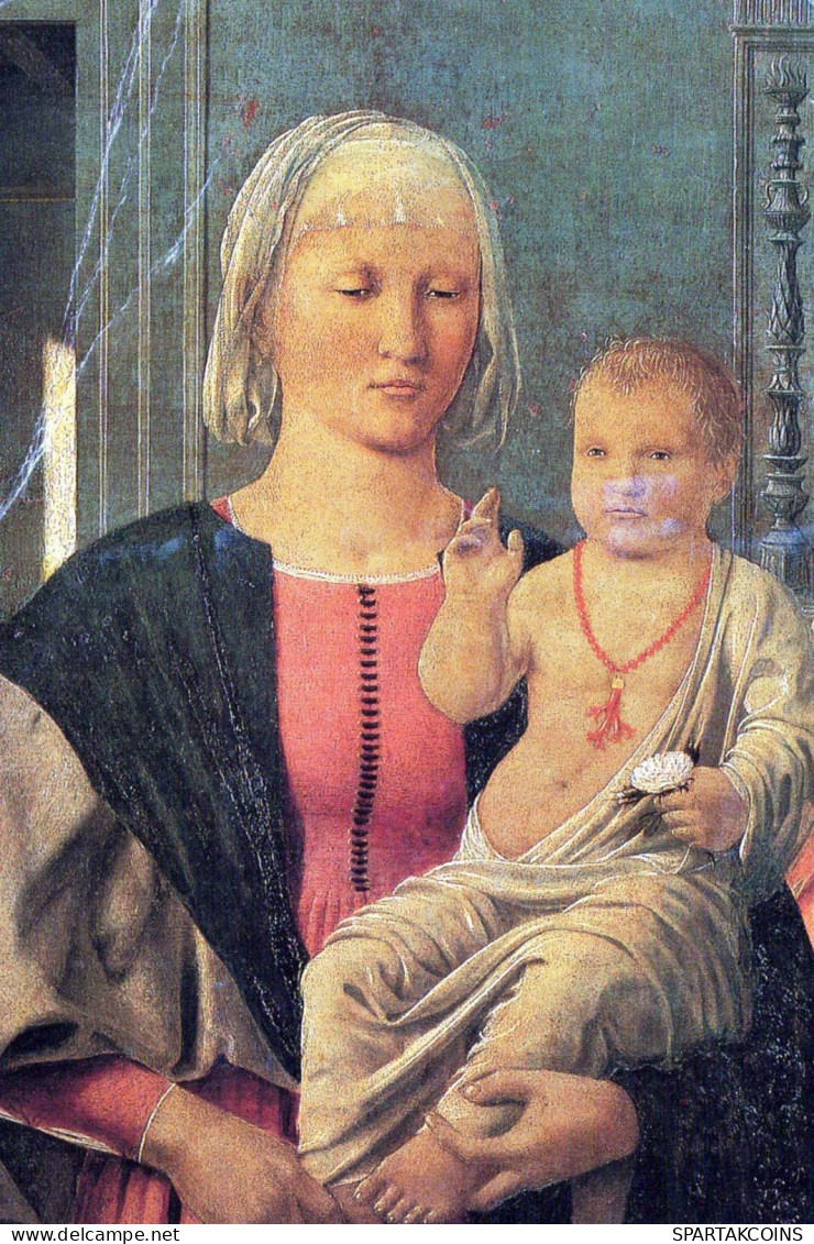 Vergine Maria Madonna Gesù Bambino Religione Vintage Cartolina CPSM #PBQ170.A - Vierge Marie & Madones