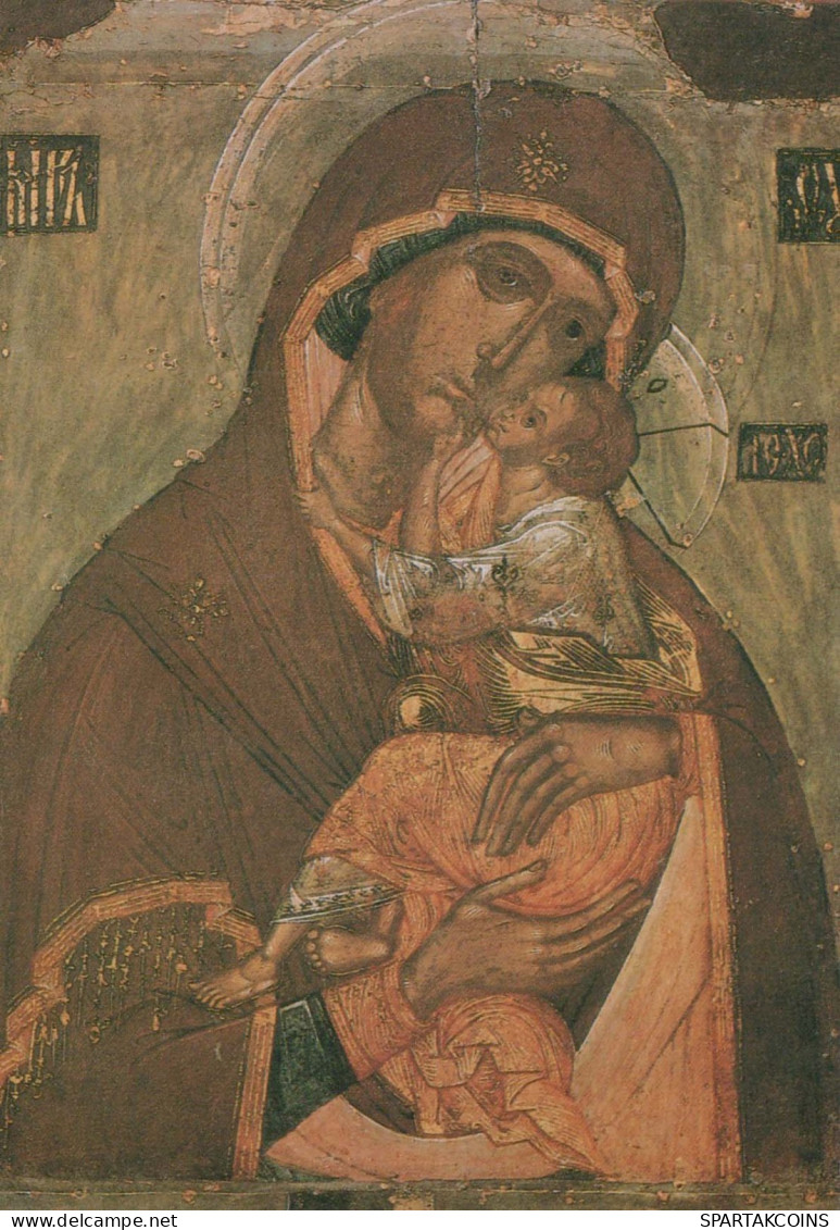 Virgen Mary Madonna Baby JESUS Religion Vintage Postcard CPSM #PBQ138.A - Jungfräuliche Marie Und Madona