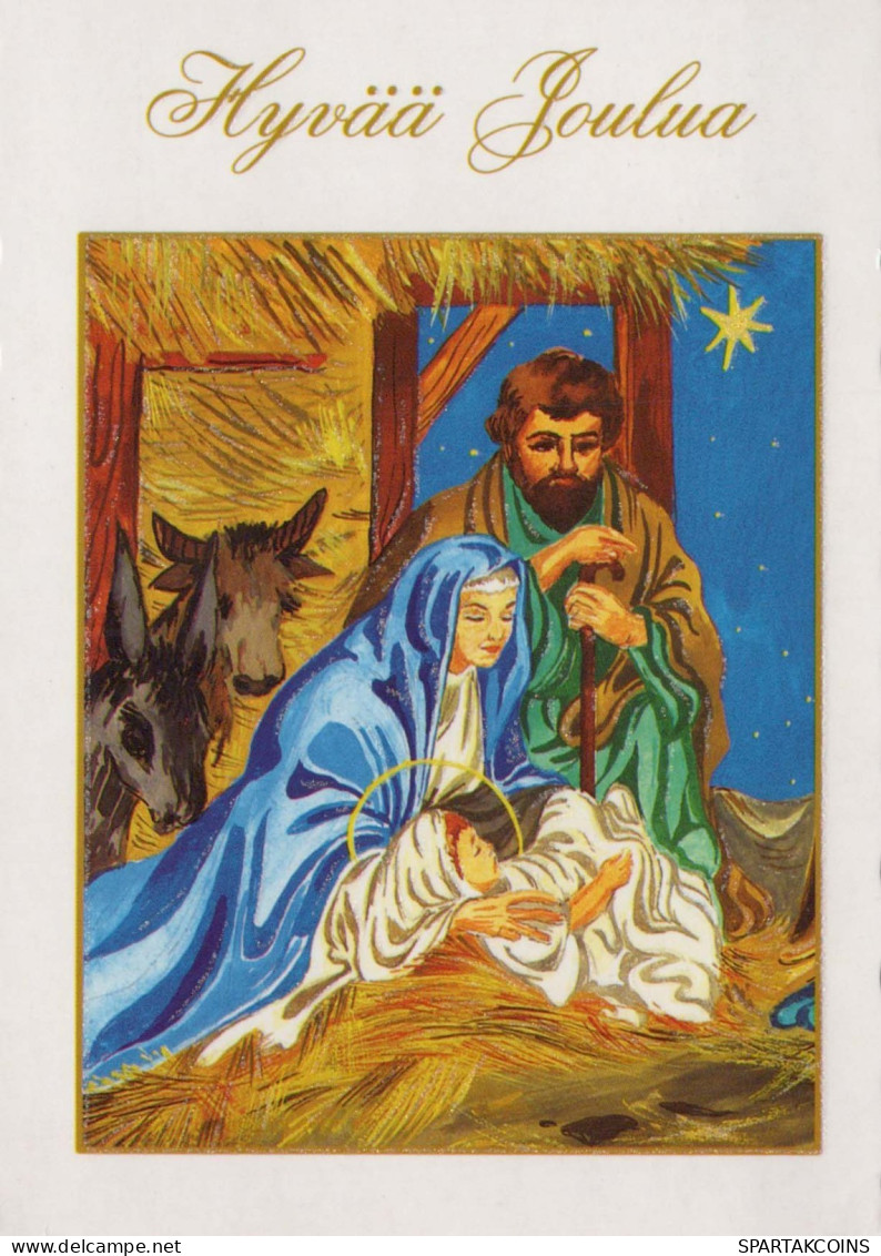 Virgen Mary Madonna Baby JESUS Christmas Religion Vintage Postcard CPSM #PBP887.A - Vierge Marie & Madones