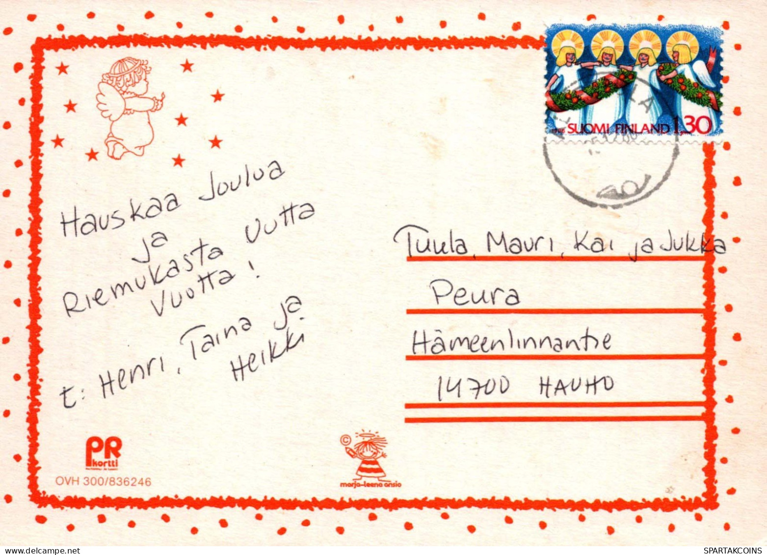 ÁNGEL Navidad Vintage Tarjeta Postal CPSM #PBP443.A - Anges