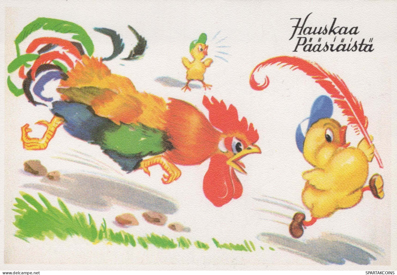 PASCUA POLLO Vintage Tarjeta Postal CPSM #PBO892.A - Pascua