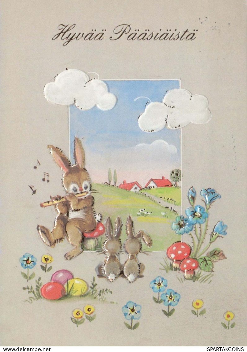 EASTER RABBIT Vintage Postcard CPSM #PBO546.A - Pascua