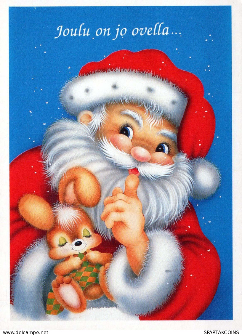 SANTA CLAUS Happy New Year Christmas Vintage Postcard CPSM #PBO061.A - Santa Claus