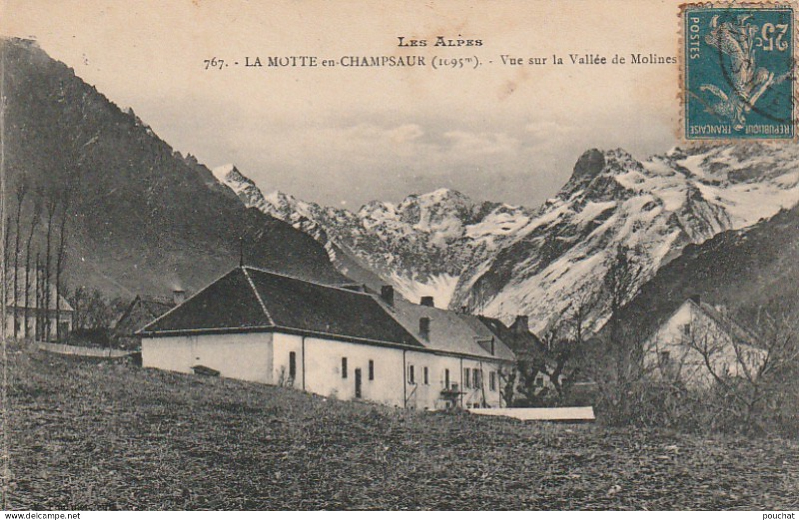 OP 8-(05) LA MOTTE EN CHAMPSAUR - VUE SUR LA VALLEE DE MOLINES  - 2 SCANS - Other & Unclassified