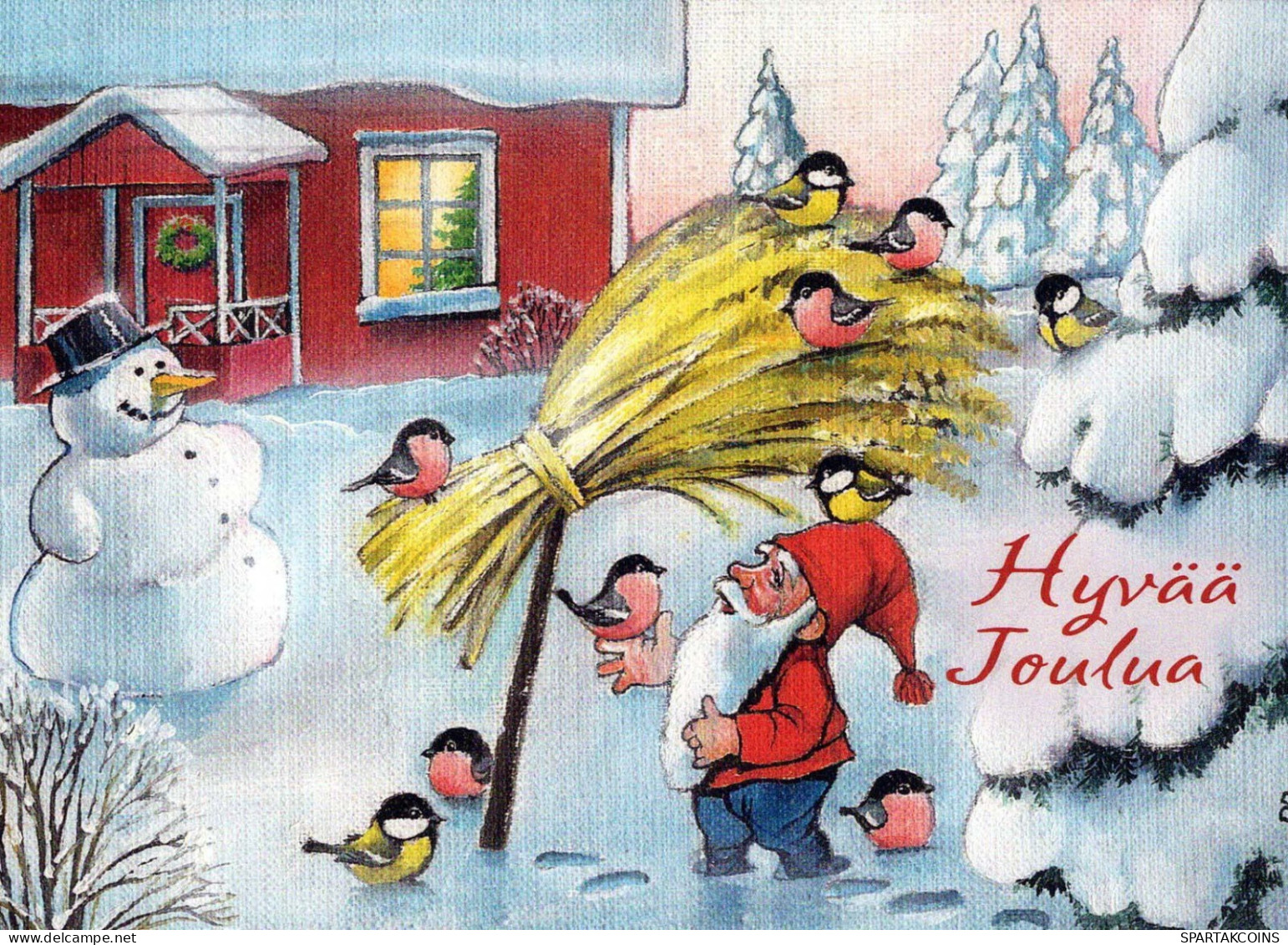 BABBO NATALE Buon Anno Natale GNOME Vintage Cartolina CPSM #PBM051.A - Santa Claus