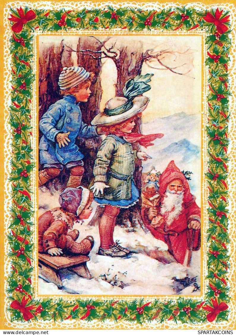 WEIHNACHTSMANN SANTA CLAUS Neujahr Weihnachten GNOME Vintage Ansichtskarte Postkarte CPSM #PBM043.A - Santa Claus