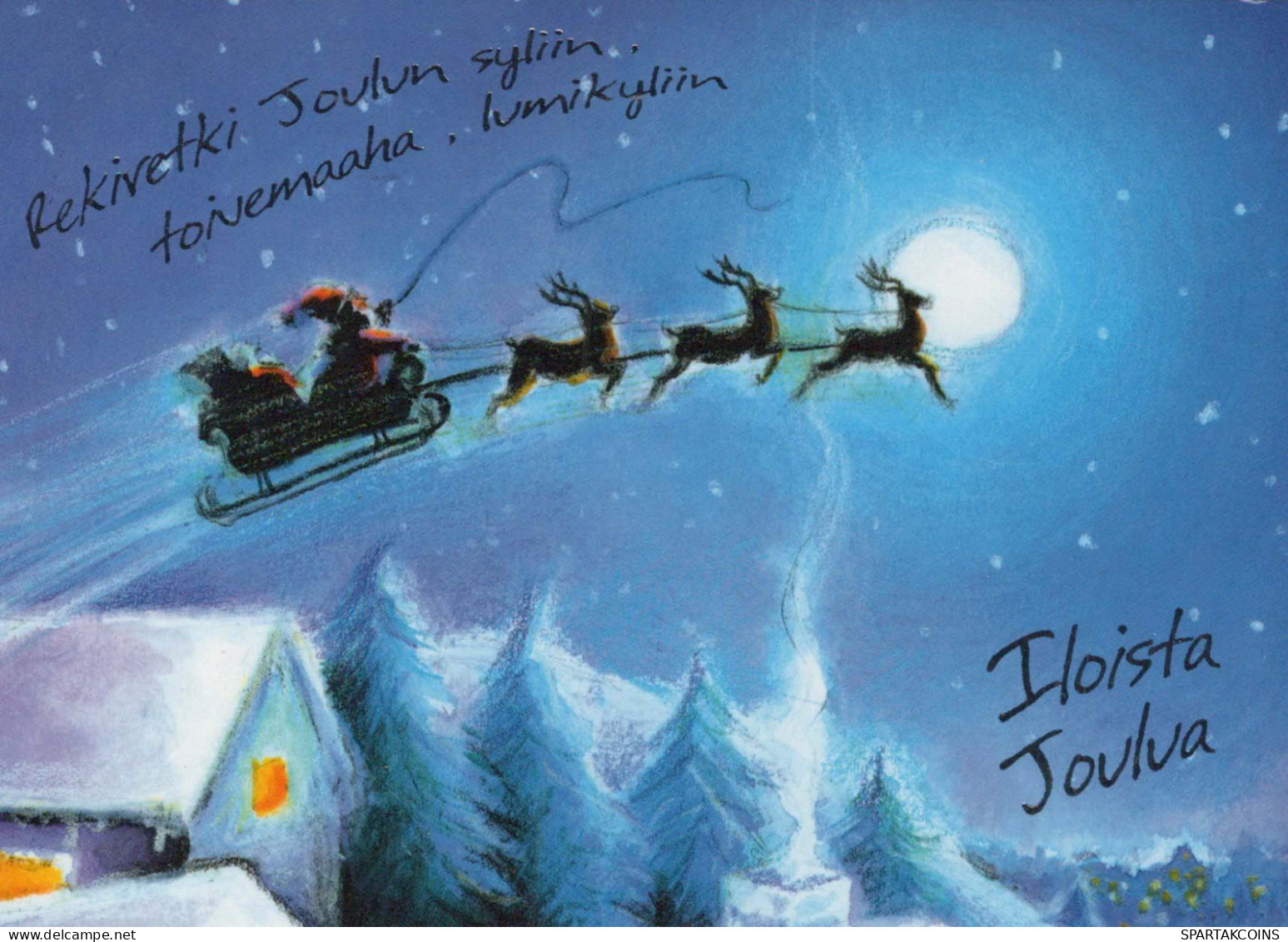 PÈRE NOËL Bonne Année Noël GNOME Vintage Carte Postale CPSM #PBM032.A - Santa Claus