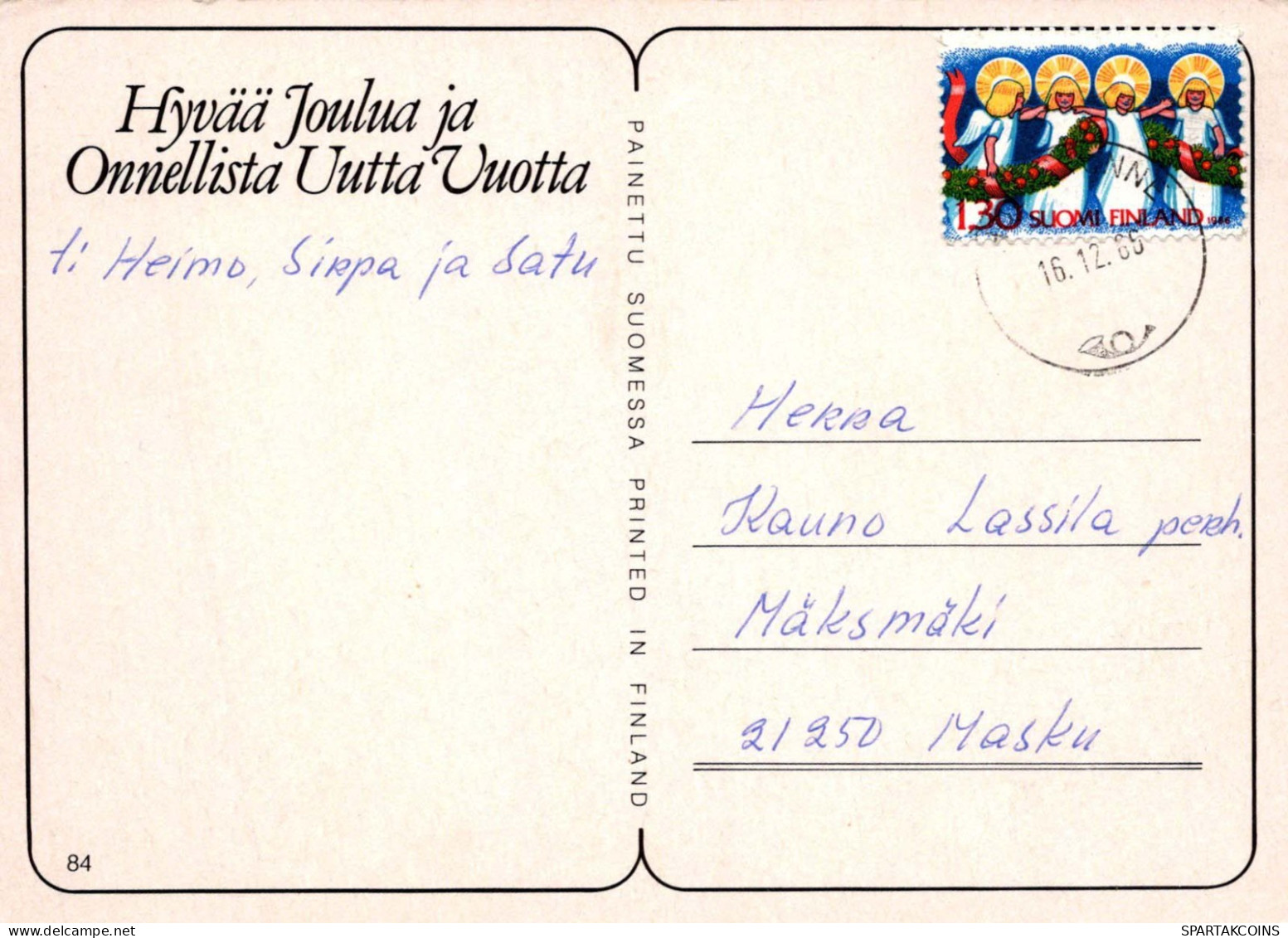 PÈRE NOËL Bonne Année Noël GNOME Vintage Carte Postale CPSM #PBL921.A - Santa Claus