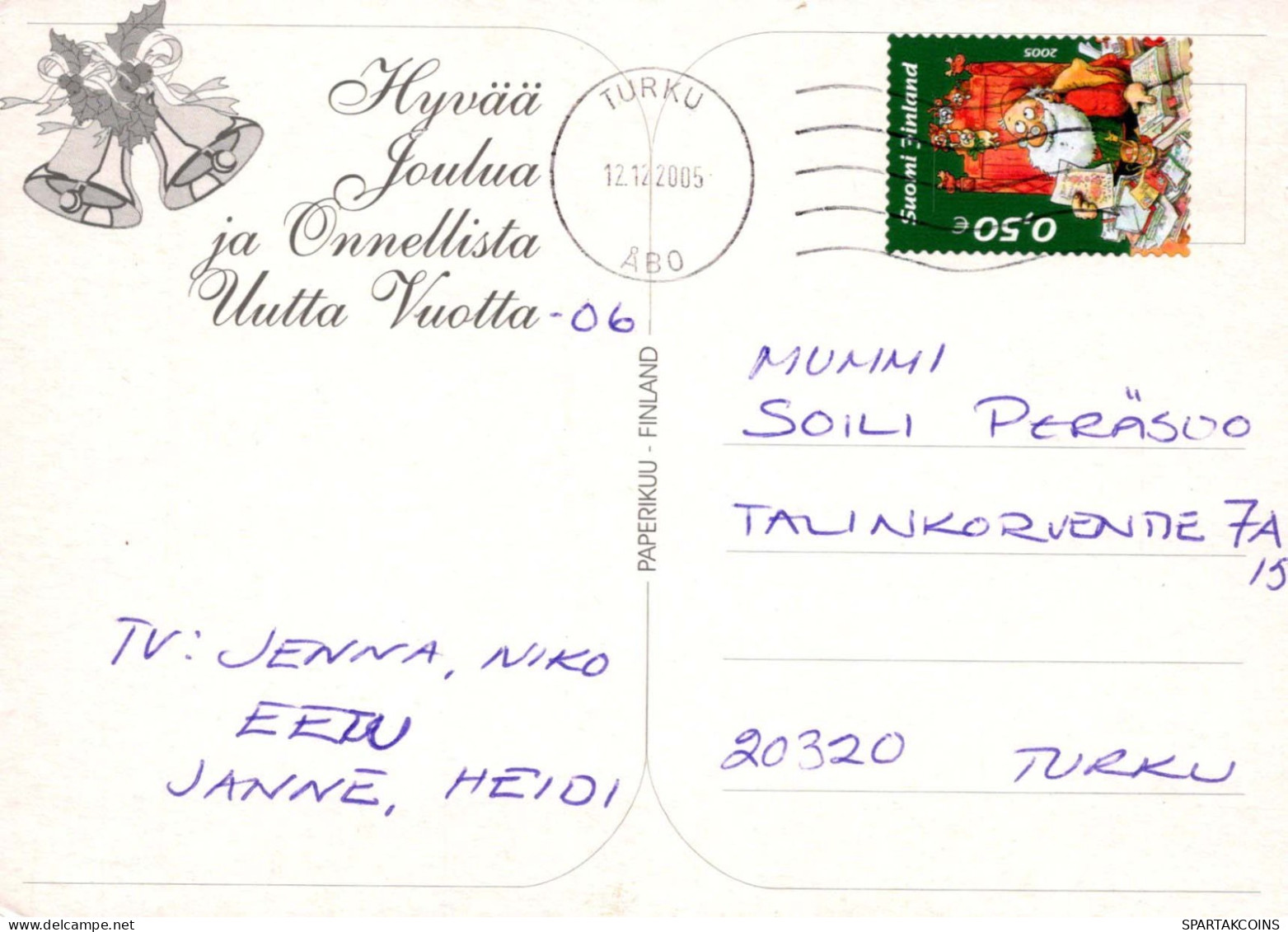 BABBO NATALE Buon Anno Natale GNOME Vintage Cartolina CPSM #PBL915.A - Santa Claus
