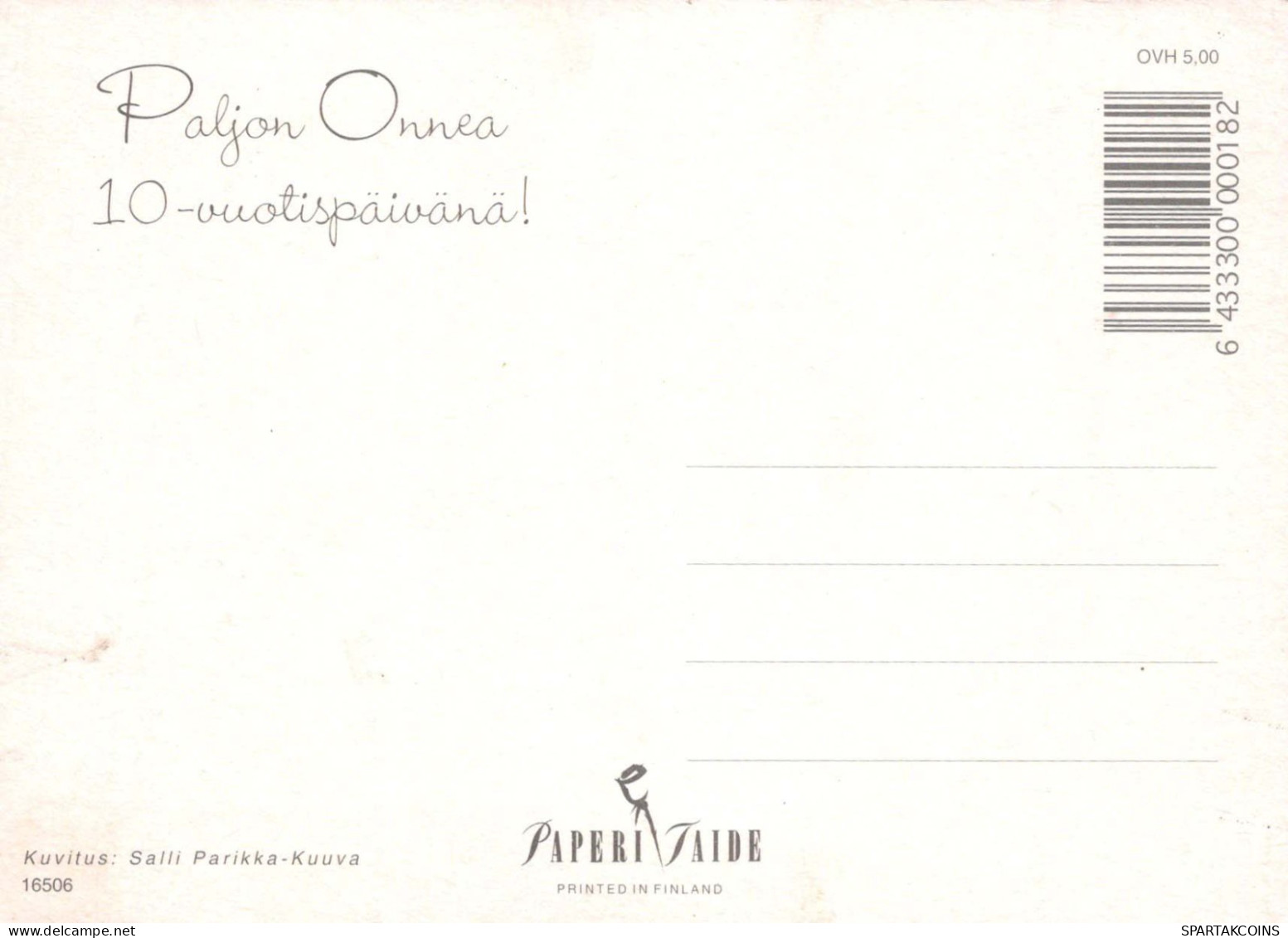 JOYEUX ANNIVERSAIRE 10 Ans GARÇON ENFANTS Vintage Carte Postale CPSM Unposted #PBU020.A - Verjaardag