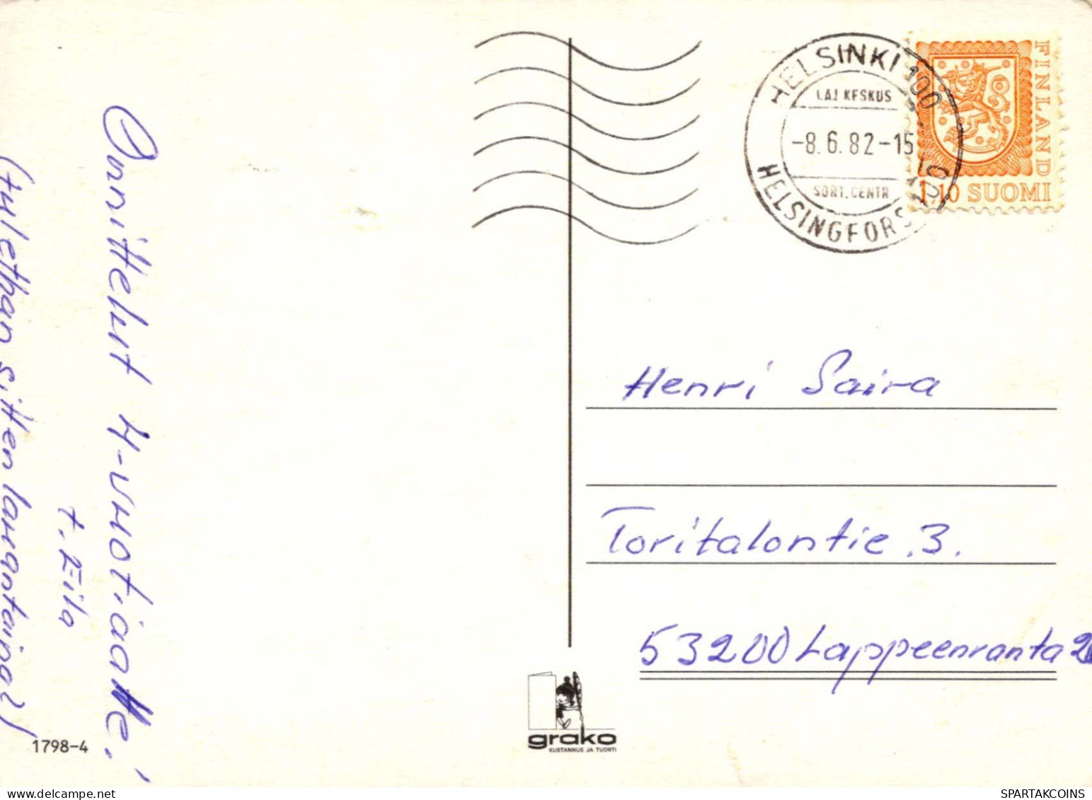 BUON COMPLEANNO 4 Años RAGAZZO BAMBINO Vintage Postal CPSM #PBT963.A - Compleanni