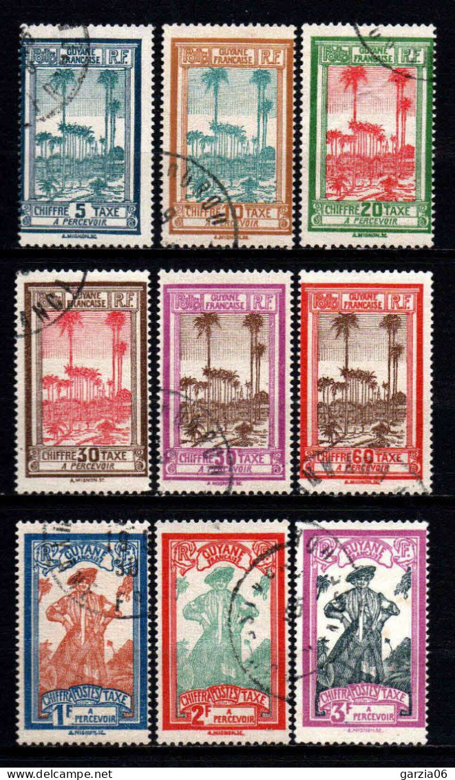 Guyane - 1929 -  Tb Taxe N° 13 à 21 - Oblit - Used - Usados